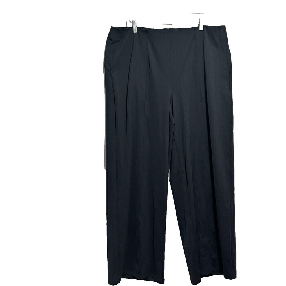 Old Navy Go Dry Ankle Pants Power Soft Pull On High Rise Wide Leg Black XXL